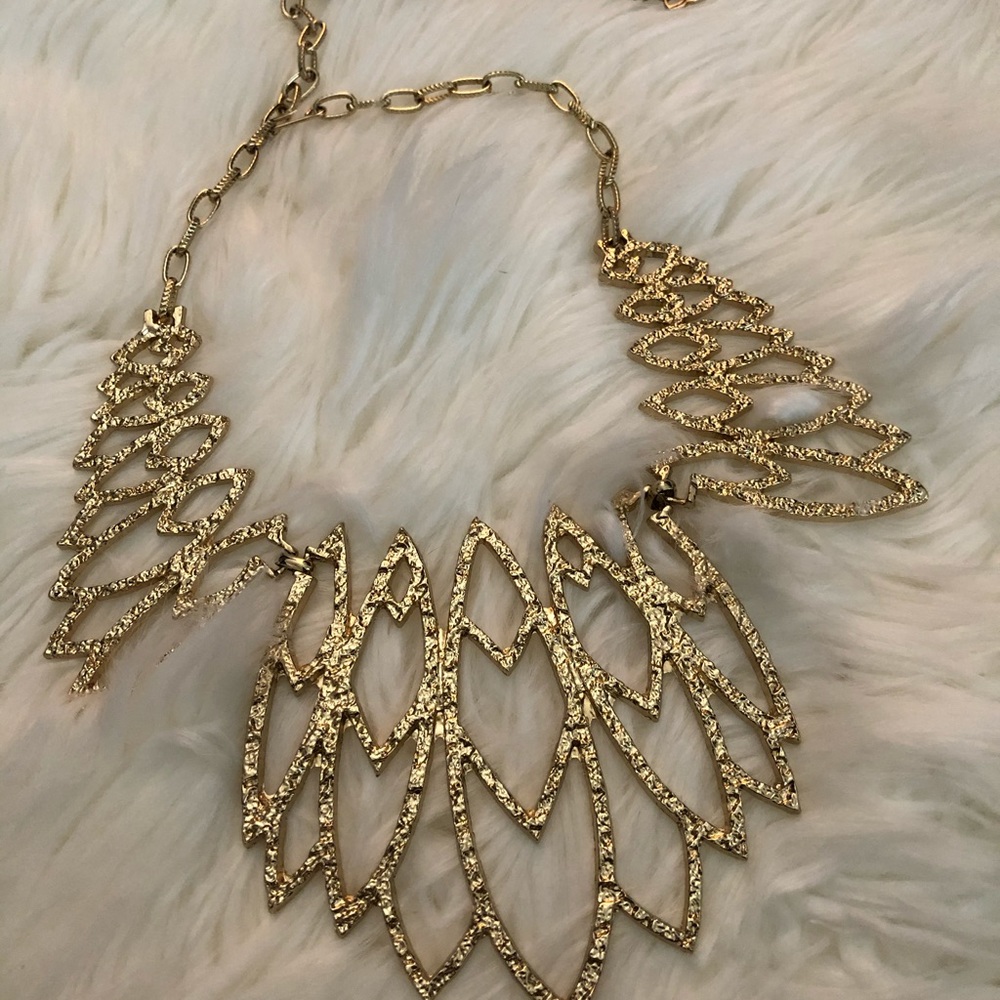 BCBG Gold Statement Necklace